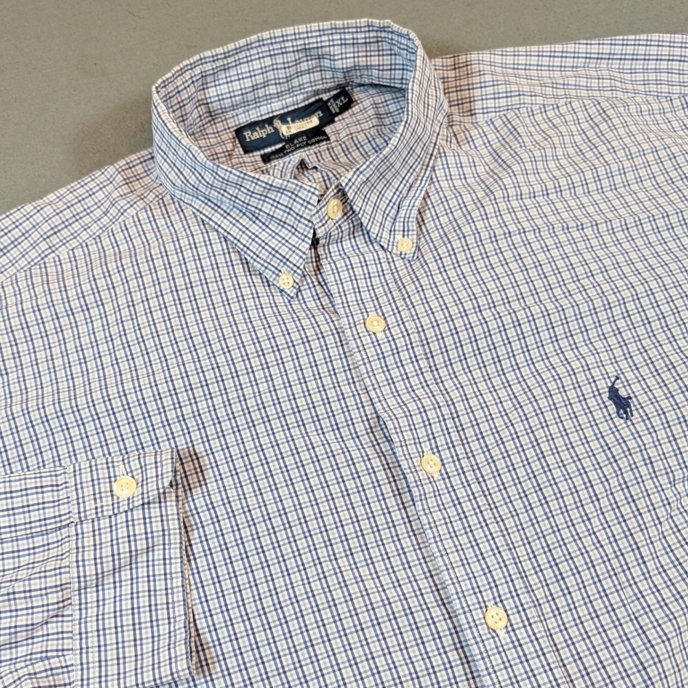 Ralph Lauren Blake Button Down Shirt‎ Mens Size XL Plaid Preppy Casual